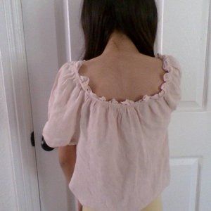 puff sleeve  button up